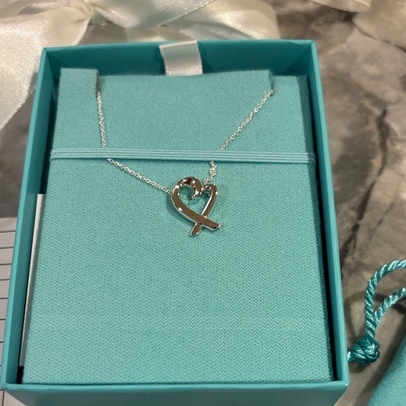 Tiffany & Co. Silver Heart Necklace -Paloma Picasso Pendant - new in box